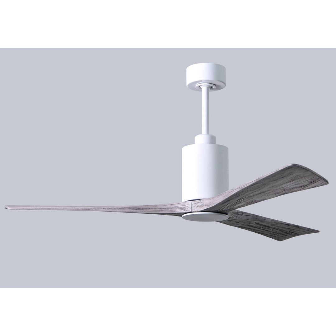 Three Bladed Paddle Fan In Gloss White.  Led Light Kit.