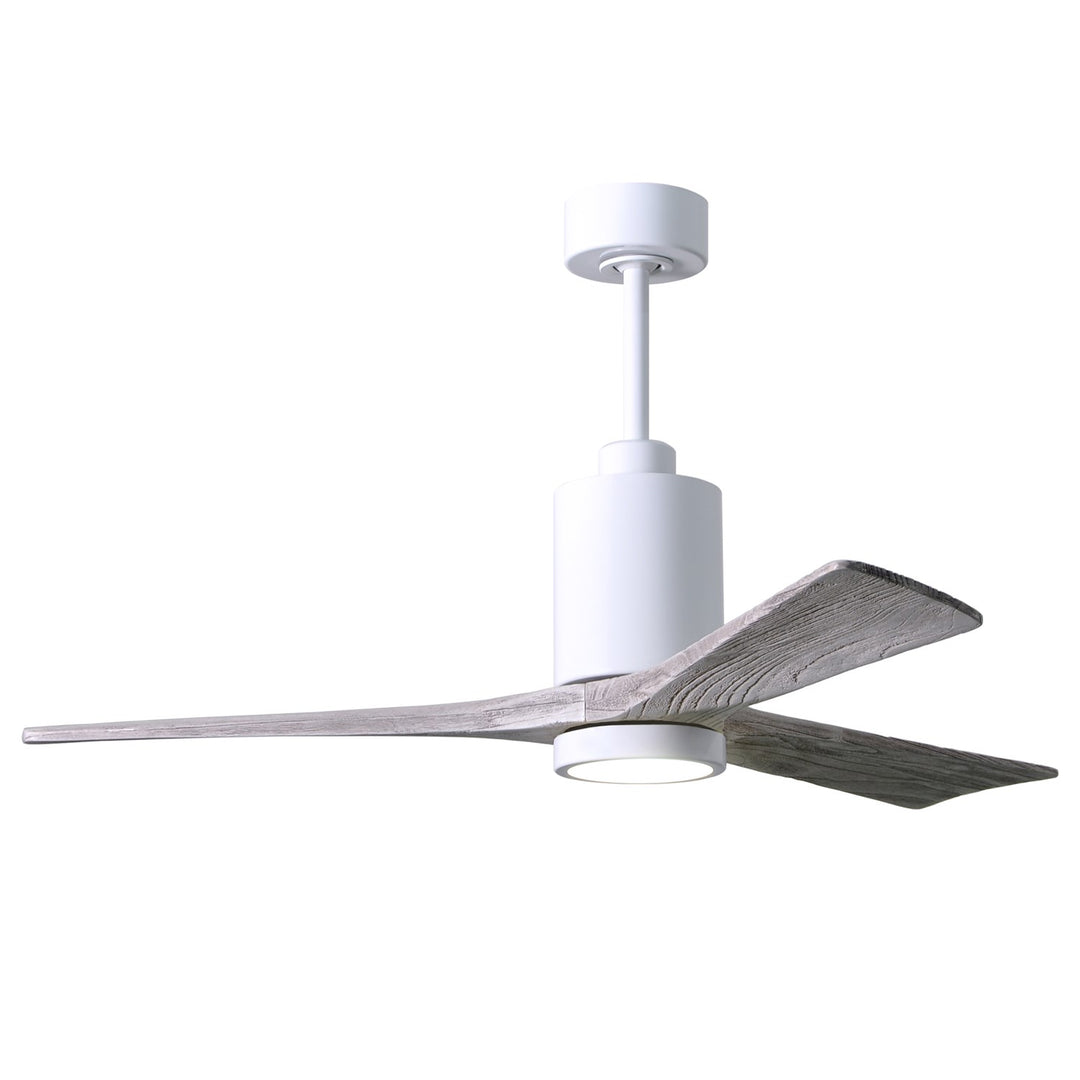Three Bladed Paddle Fan In Gloss White.  Led Light Kit. by Matthews Fan Company