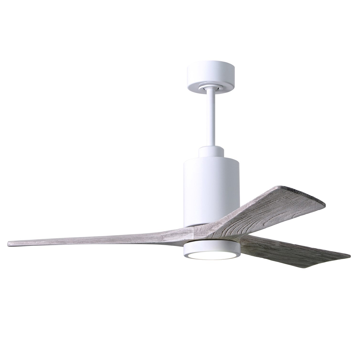 Three Bladed Paddle Fan In Gloss White.  Led Light Kit. by Matthews Fan Company