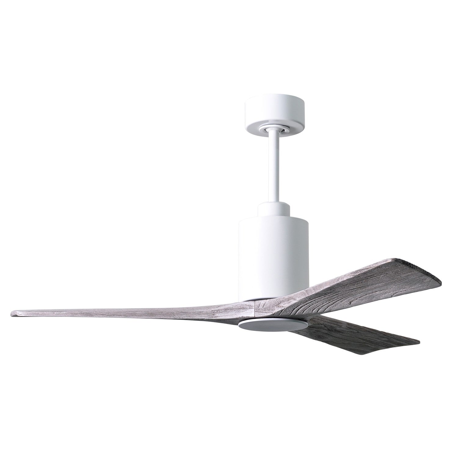 Three Bladed Paddle Fan In Gloss White.  Led Light Kit.