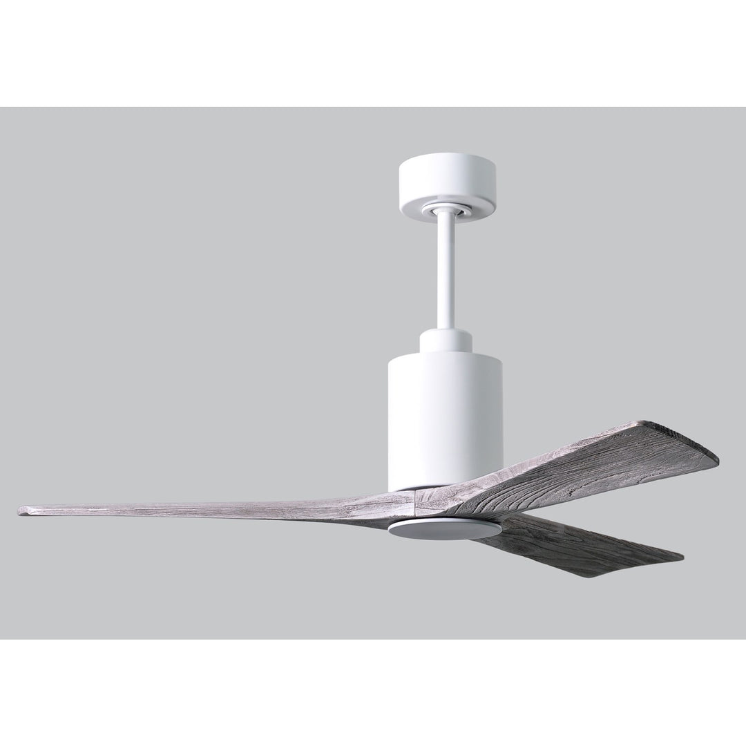 Three Bladed Paddle Fan In Gloss White.  Led Light Kit.
