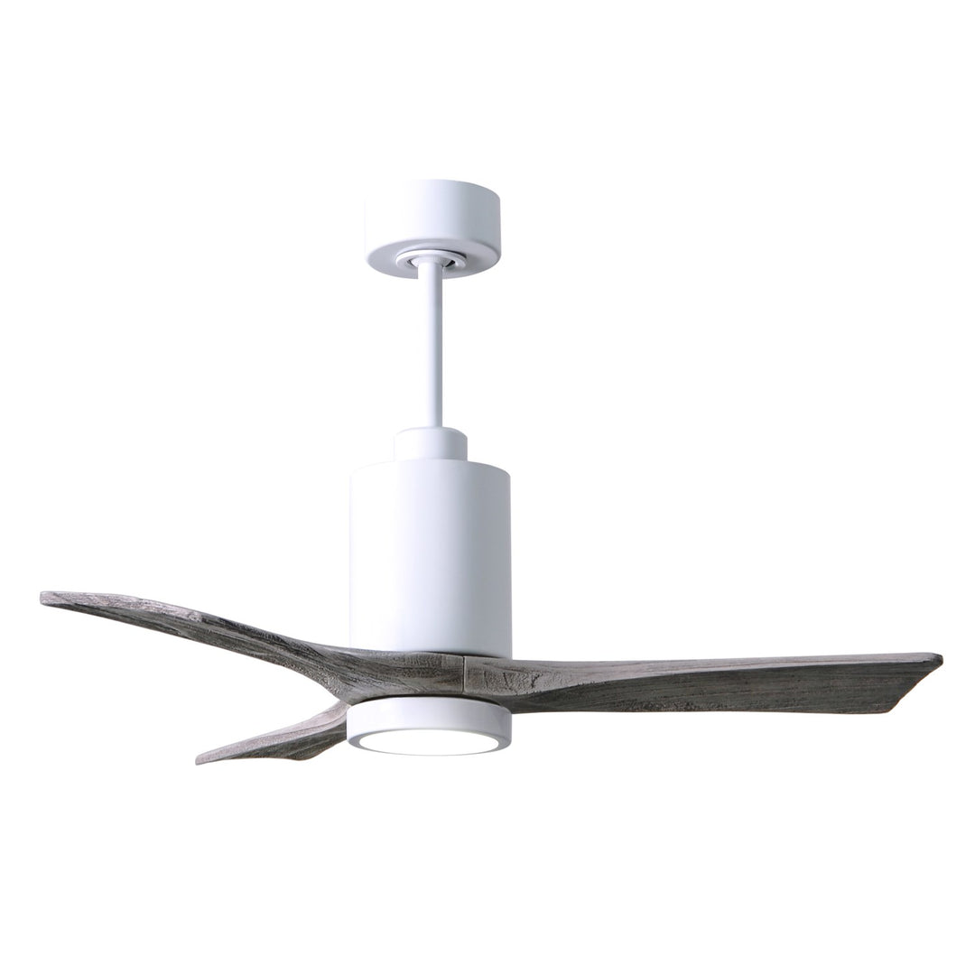 Three Bladed Paddle Fan In Gloss White.  Led Light Kit. by Matthews Fan Company