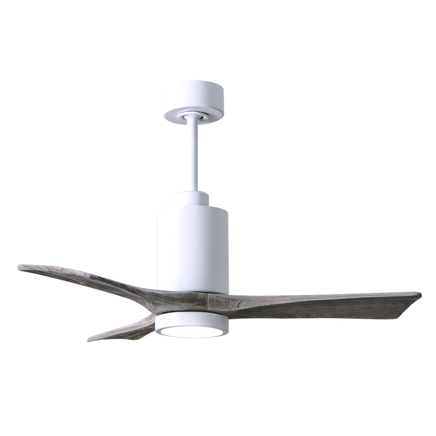 Three Bladed Paddle Fan In Gloss White.  Led Light Kit. by Matthews Fan Company