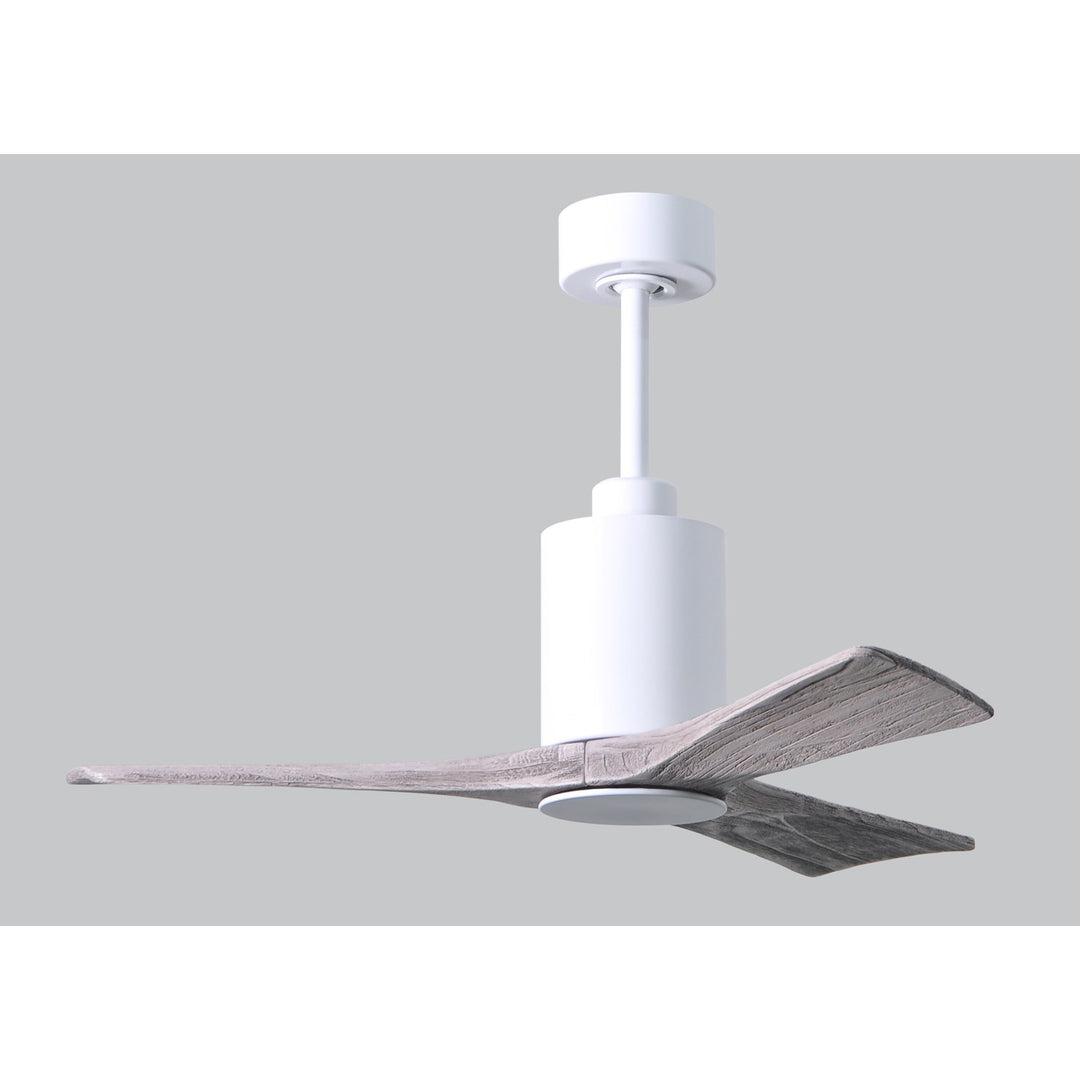 Three Bladed Paddle Fan In Gloss White.  Led Light Kit.