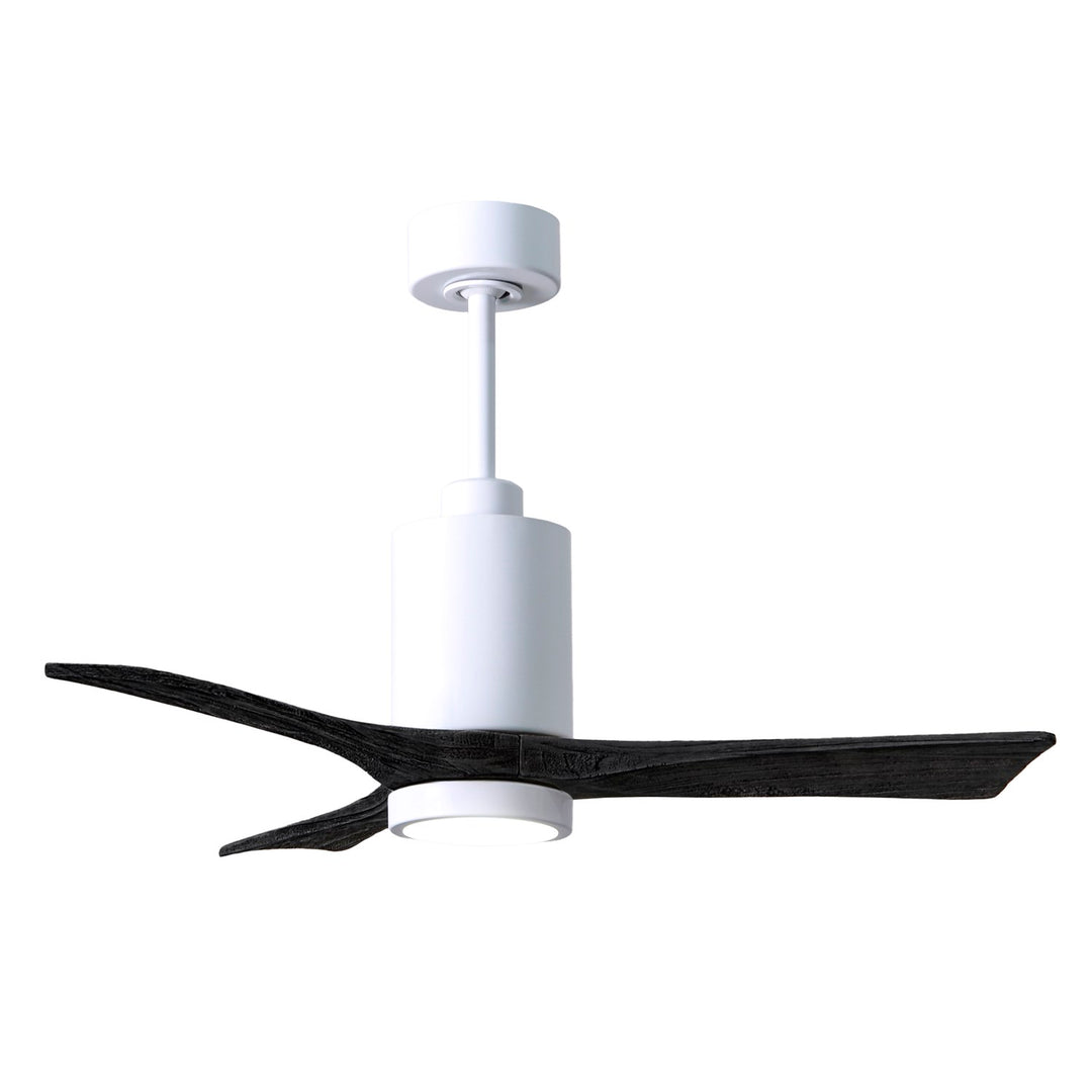 42in Ceiling Fan In White And Matte Black Blades by Matthews Fan Company