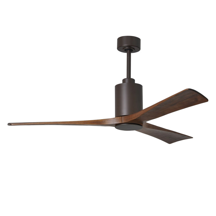 Three Bladed Paddle Fan In Textured Bronze.  Led Light Kit.