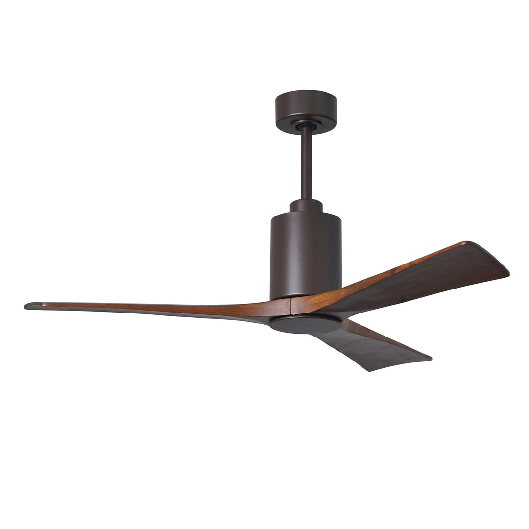 Three Bladed Paddle Fan In Textured Bronze.  Led Light Kit.