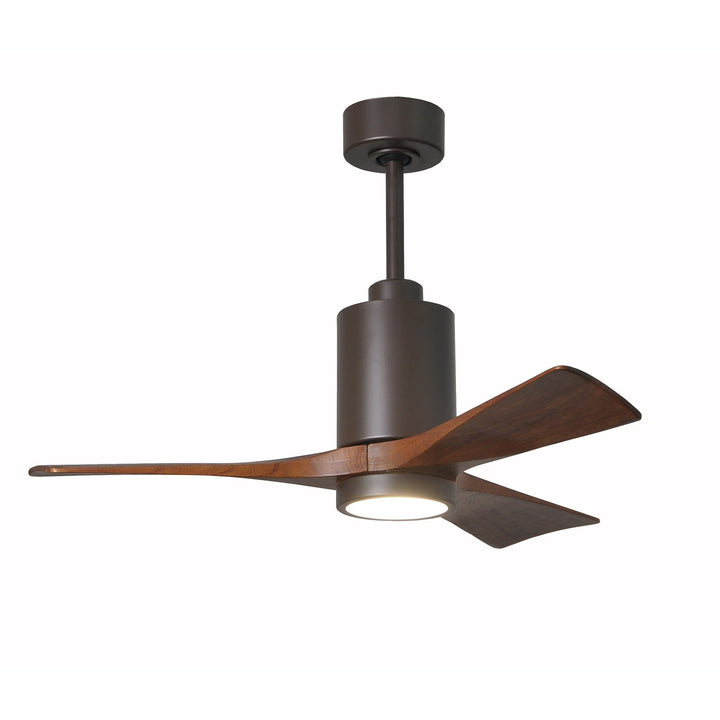 Three Bladed Paddle Fan In Textured Bronze.  Led Light Kit. by Matthews Fan Company