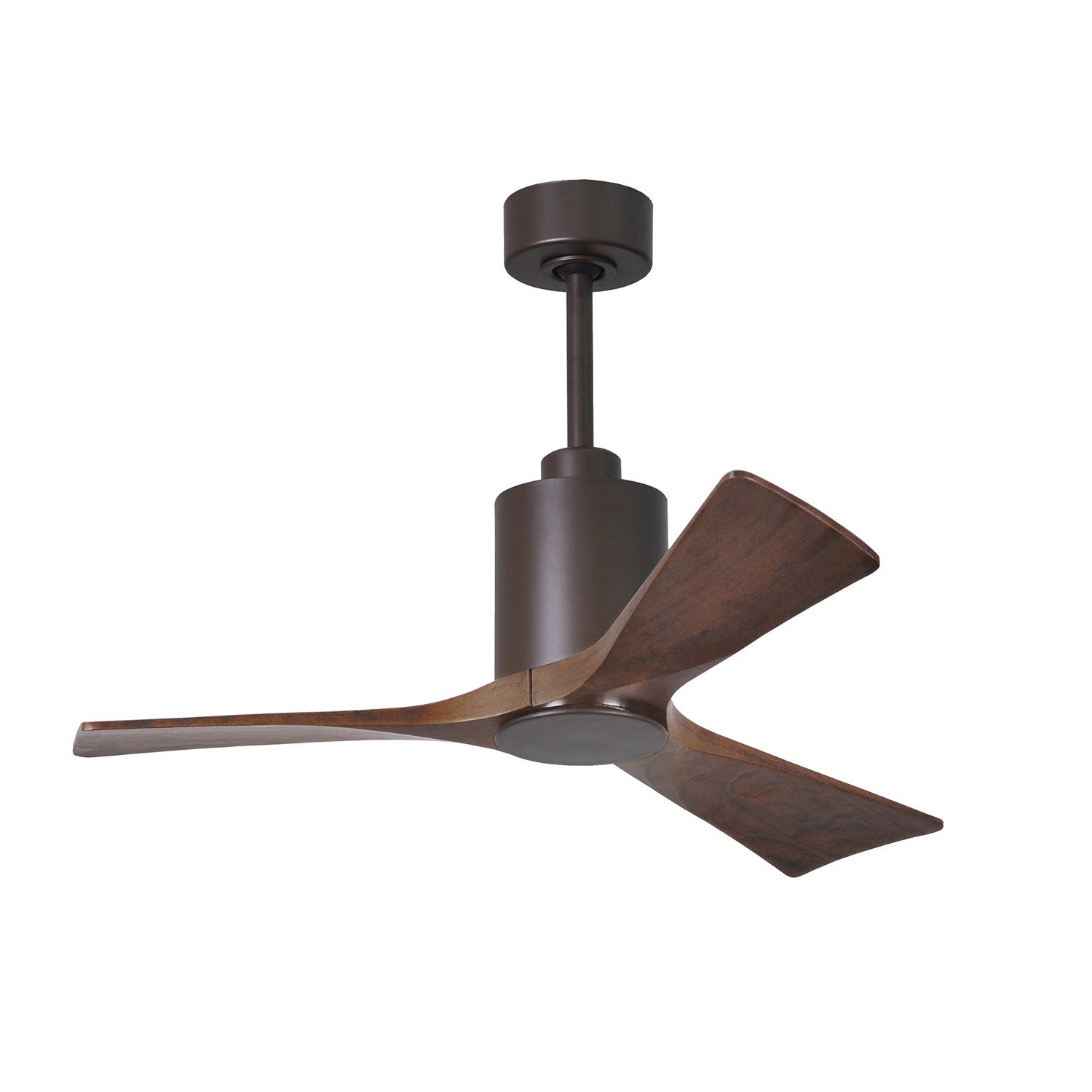 Three Bladed Paddle Fan In Textured Bronze.  Led Light Kit.