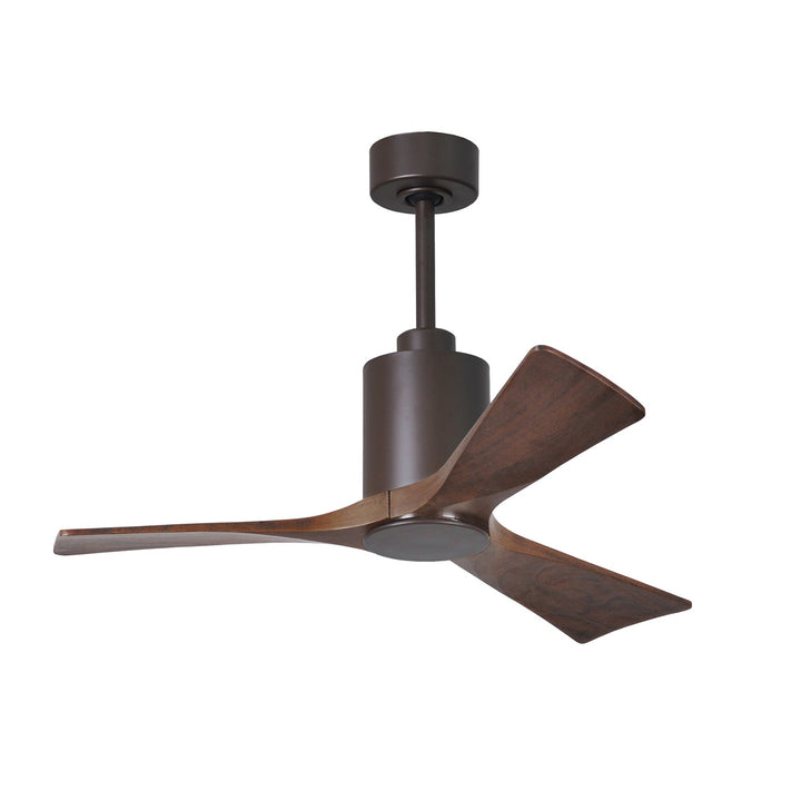 Three Bladed Paddle Fan In Textured Bronze.  Led Light Kit.
