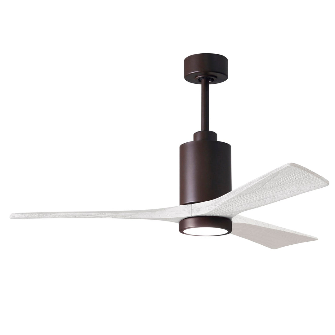 52in Ceiling Fan In Textured Bronze And Matte White Blades by Matthews Fan Company