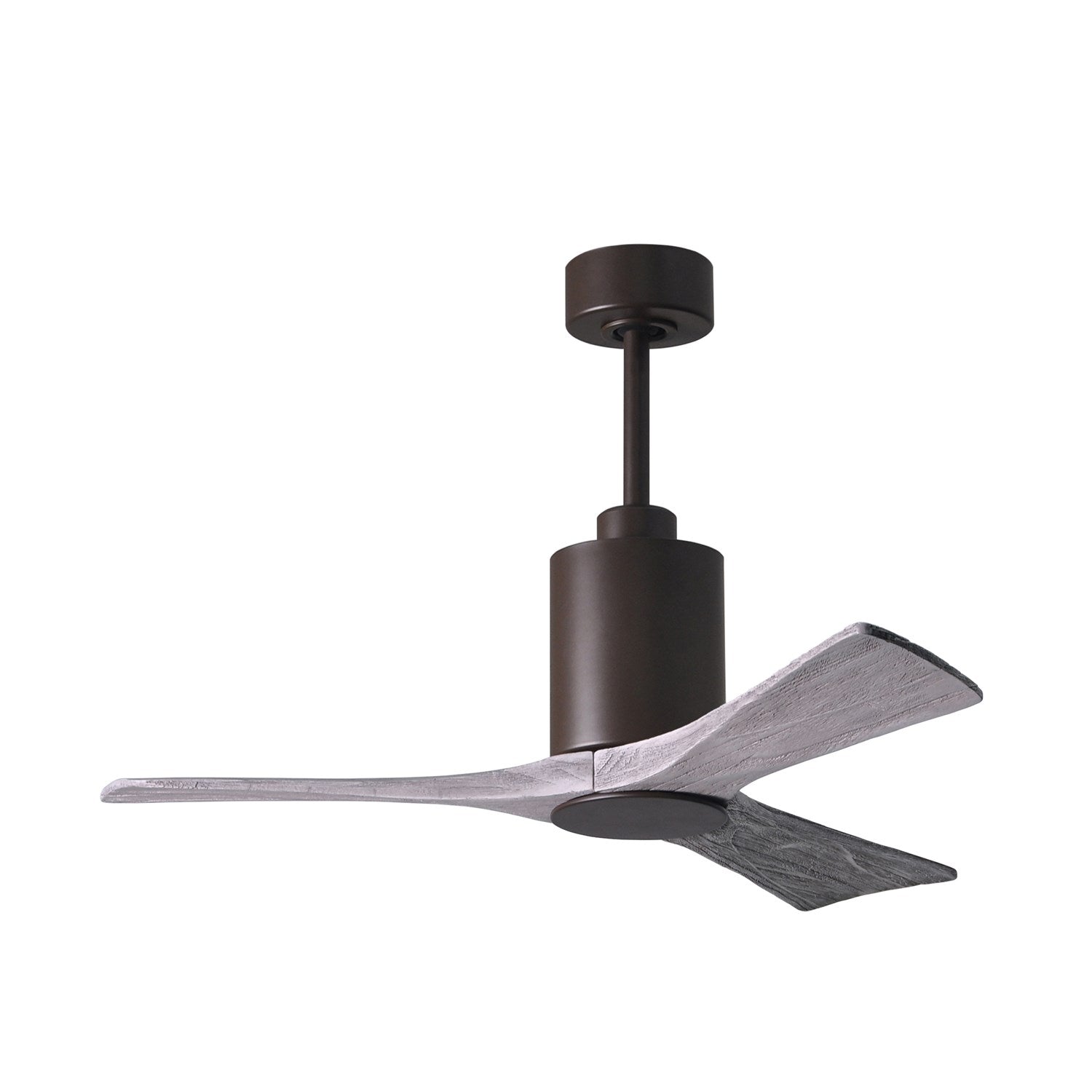 Three Bladed Paddle Fan In Textured Bronze.  Led Light Kit.