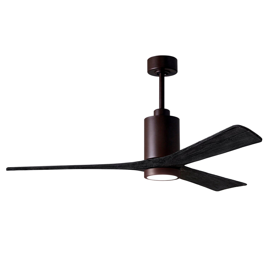 60in Ceiling Fan In Textured Bronze And Matte Black Blades by Matthews Fan Company