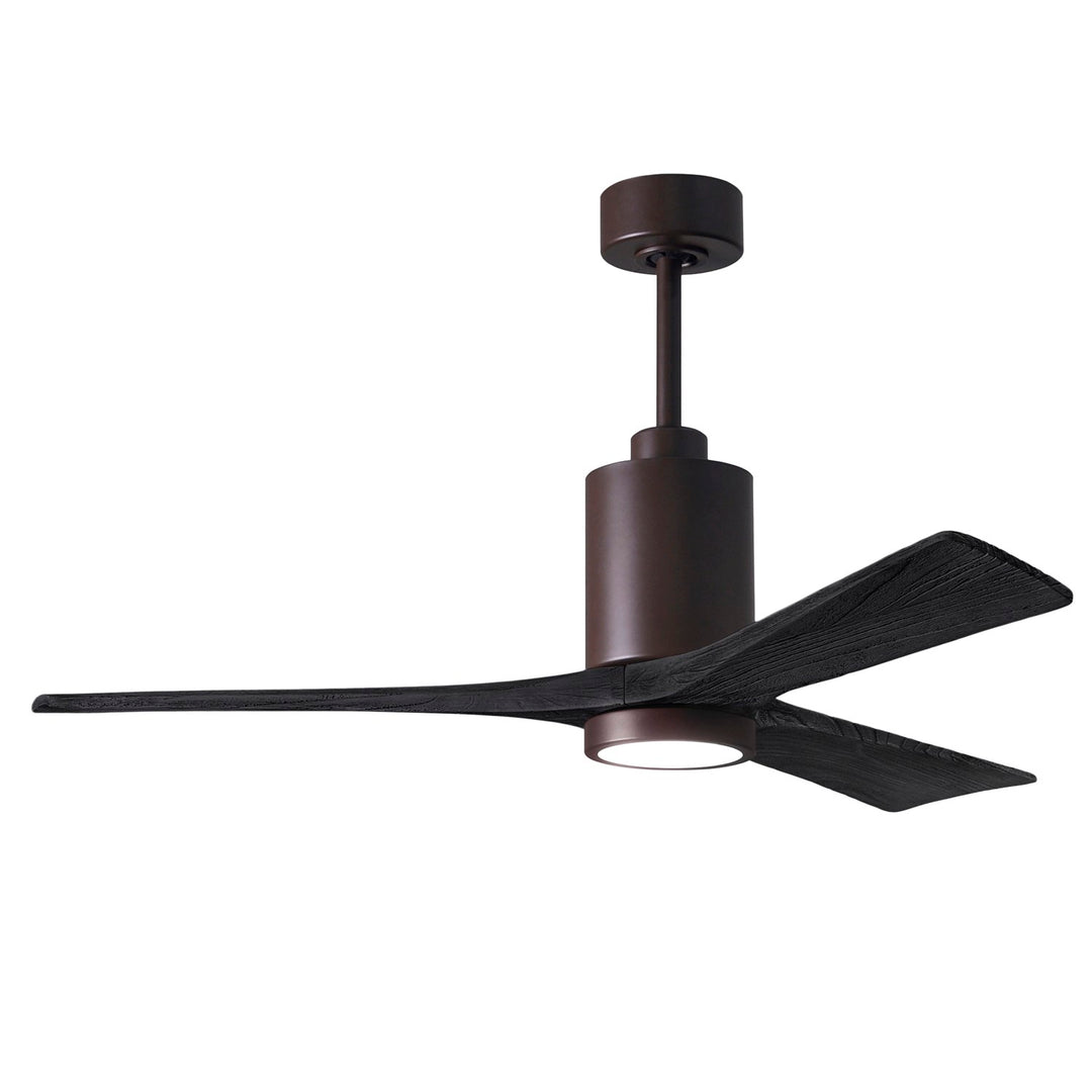 52in Ceiling Fan In Textured Bronze And Matte Black Blades by Matthews Fan Company