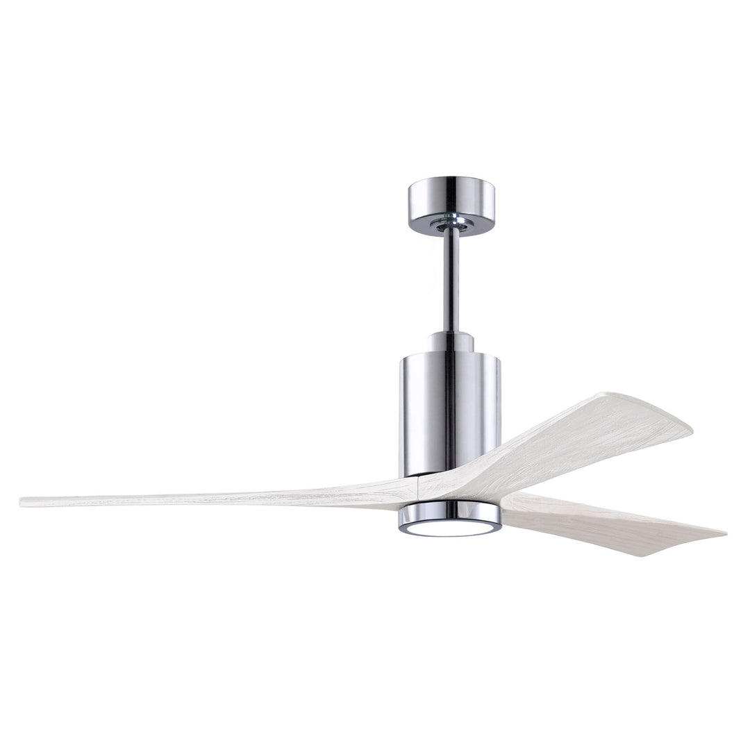 60in Ceiling Fan In Polished Chrome And Matte White Blades by Matthews Fan Company