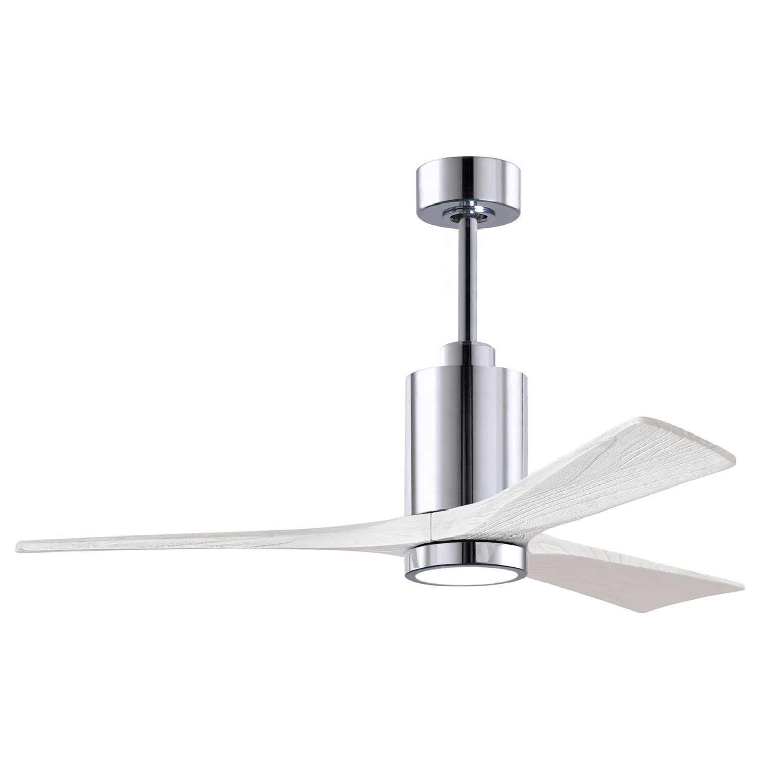 52in Ceiling Fan In Polished Chrome And Matte White Blades by Matthews Fan Company