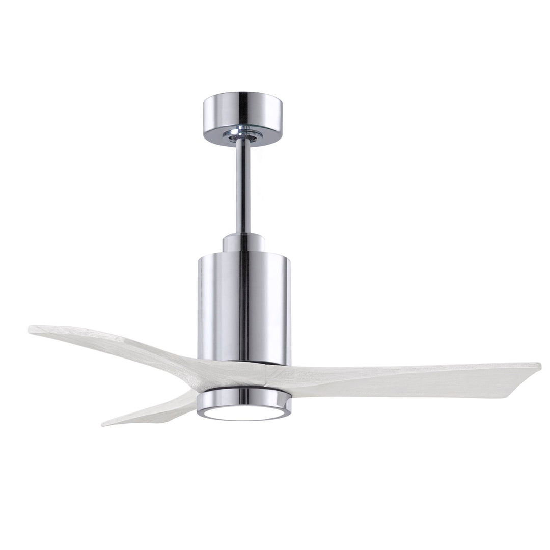42in Ceiling Fan In Polished Chrome And Matte White Blades by Matthews Fan Company