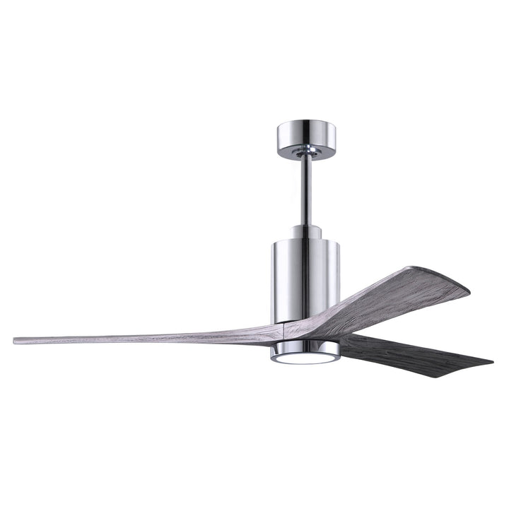 Three Bladed Paddle Fan In Polished Chrome.  Led Light Kit. by Matthews Fan Company