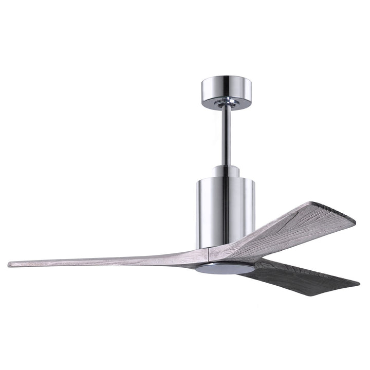 Three Bladed Paddle Fan In Polished Chrome.  Led Light Kit.