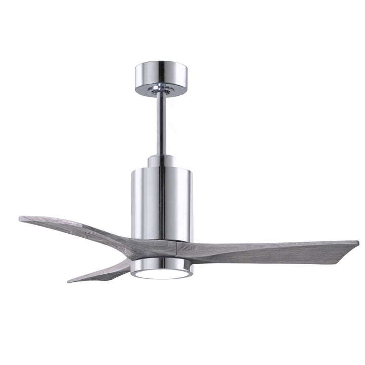Three Bladed Paddle Fan In Polished Chrome.  Led Light Kit. by Matthews Fan Company