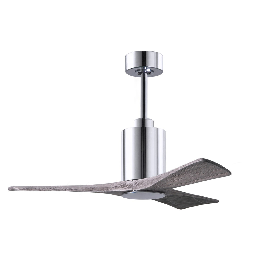 Three Bladed Paddle Fan In Polished Chrome.  Led Light Kit.