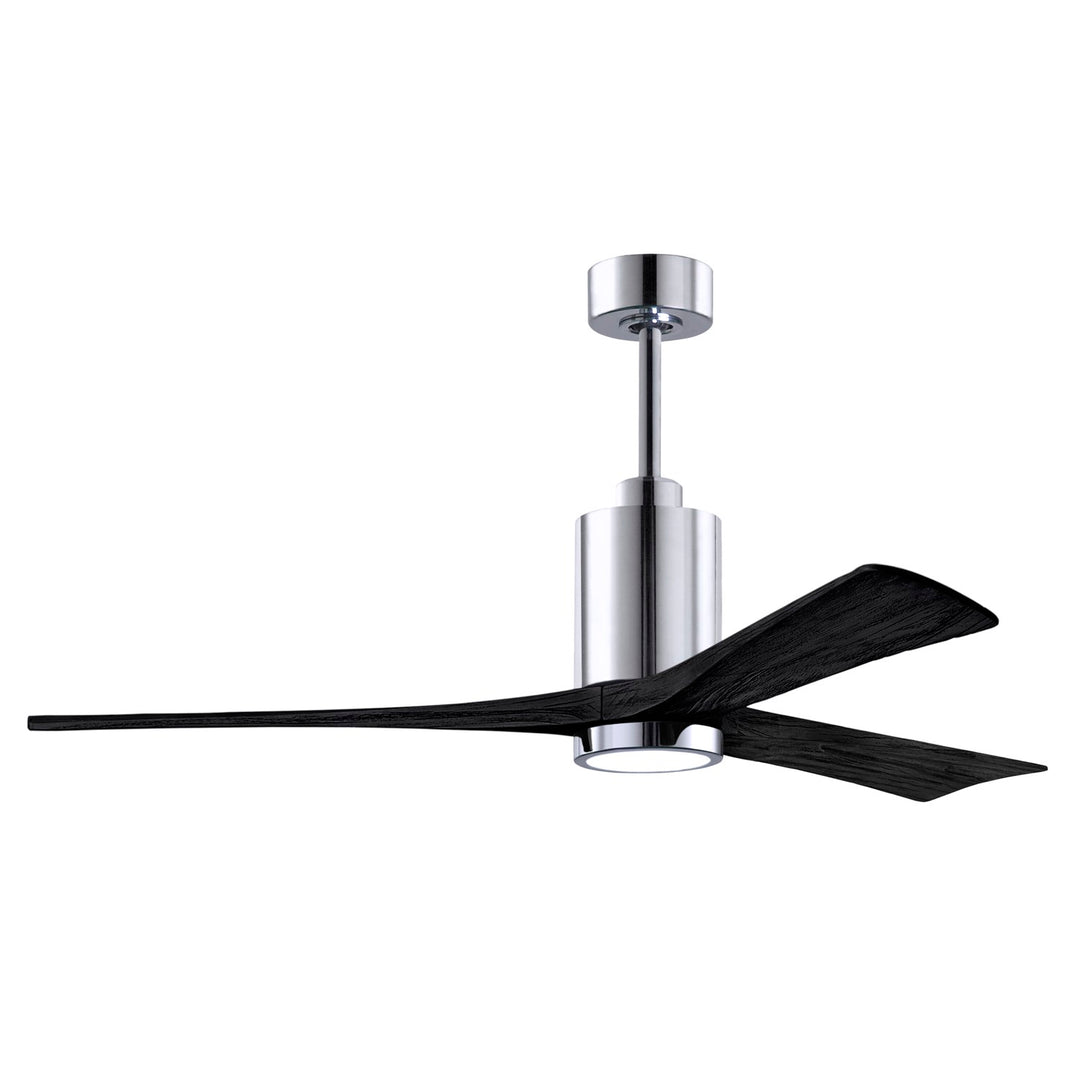 60in Ceiling Fan In Polished Chrome And Matte Black Blades by Matthews Fan Company