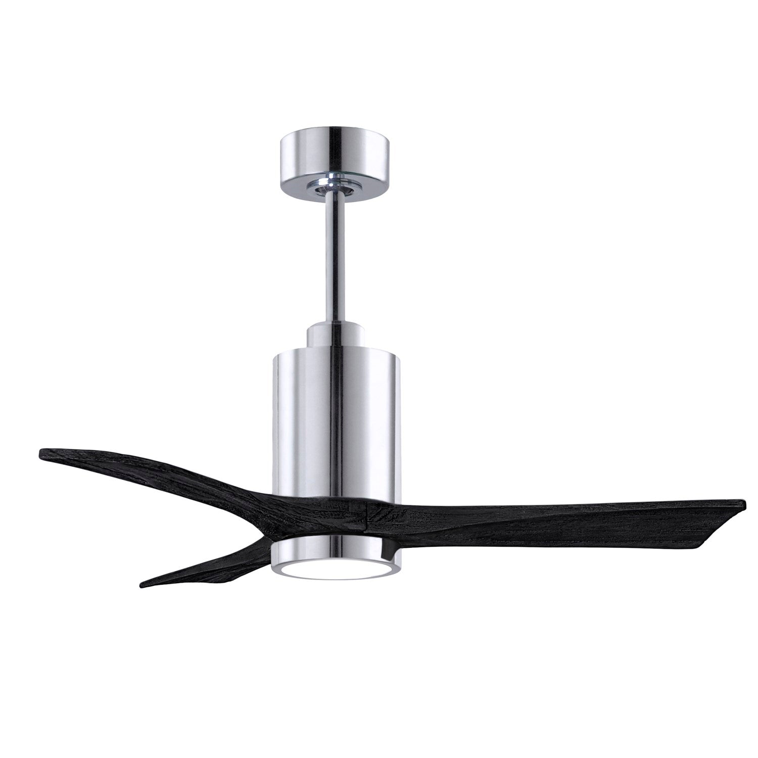42in Ceiling Fan In Polished Chrome And Matte Black Blades by Matthews Fan Company