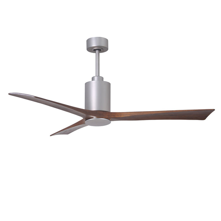 Three Bladed Paddle Fan In Brushed Nickel.  Led Light Kit.