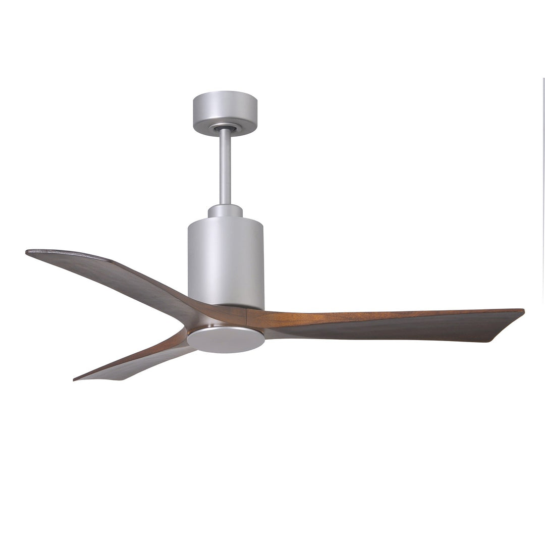 Three Bladed Paddle Fan In Brushed Nickel.  Led Light Kit.