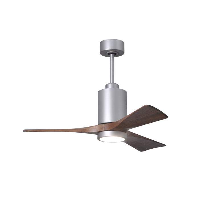 Three Bladed Paddle Fan In Brushed Nickel.  Led Light Kit. by Matthews Fan Company