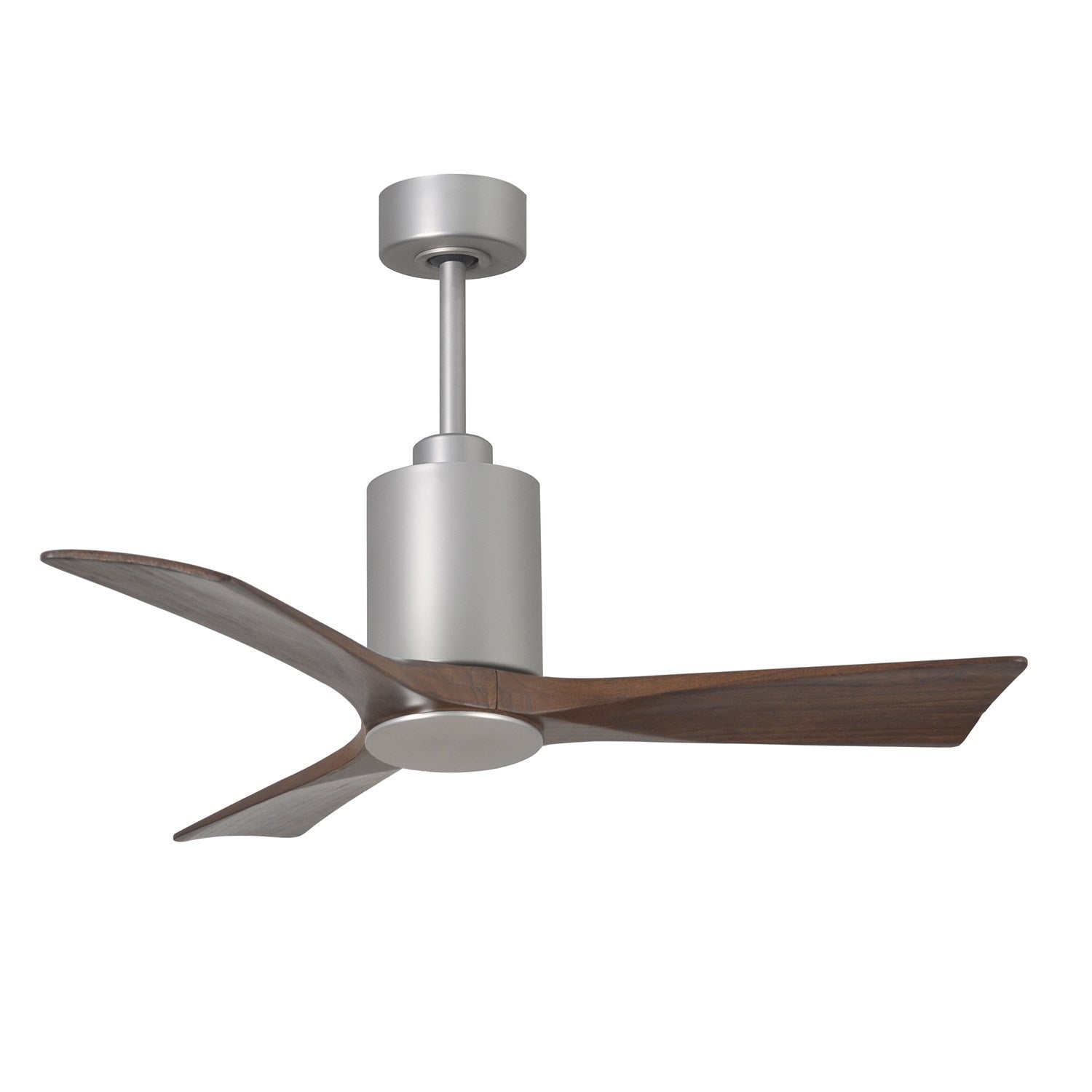 Three Bladed Paddle Fan In Brushed Nickel.  Led Light Kit.