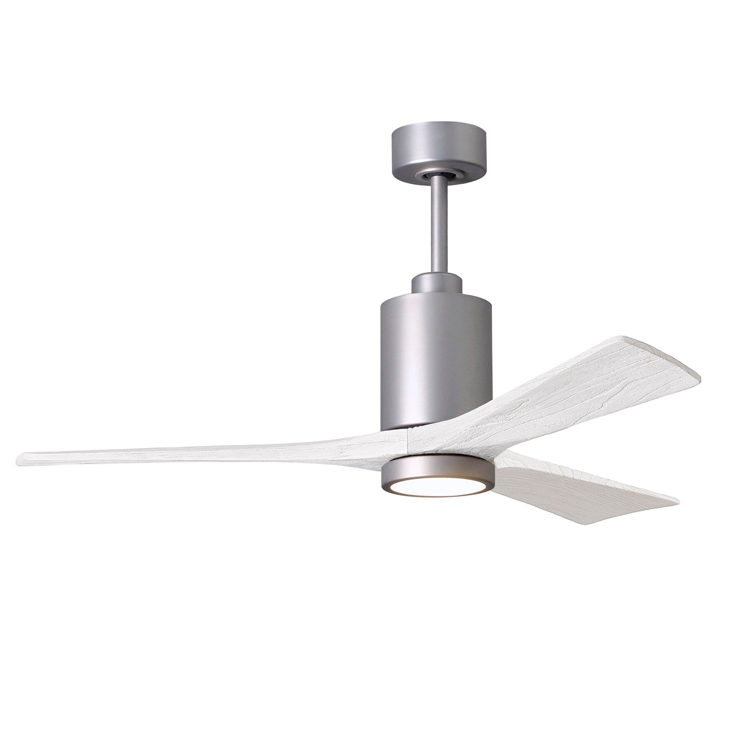 52in Ceiling Fan In Brushed Nickel And Matte White Blades by Matthews Fan Company