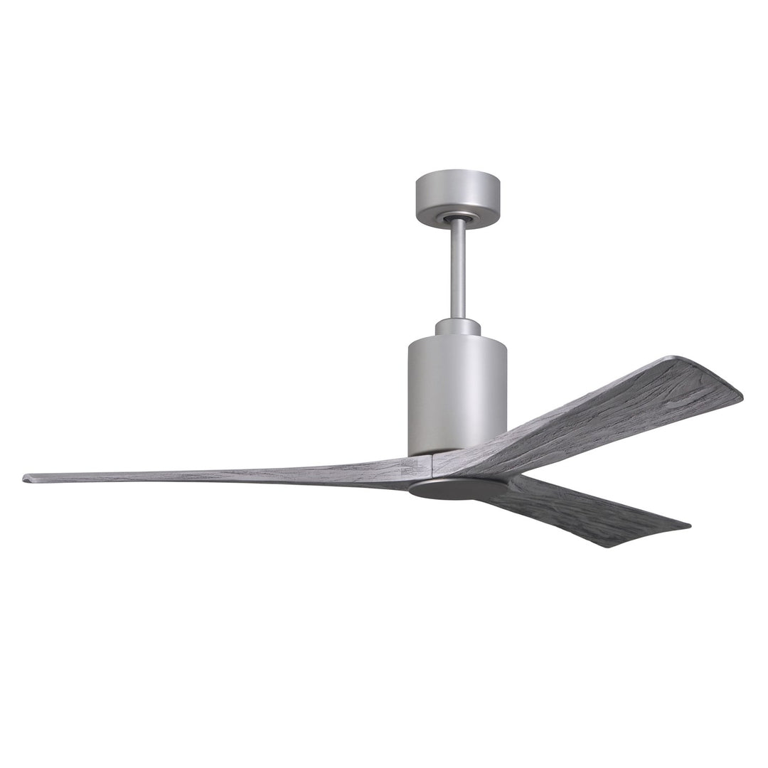 Three Bladed Paddle Fan In Brushed Nickel.  Led Light Kit.