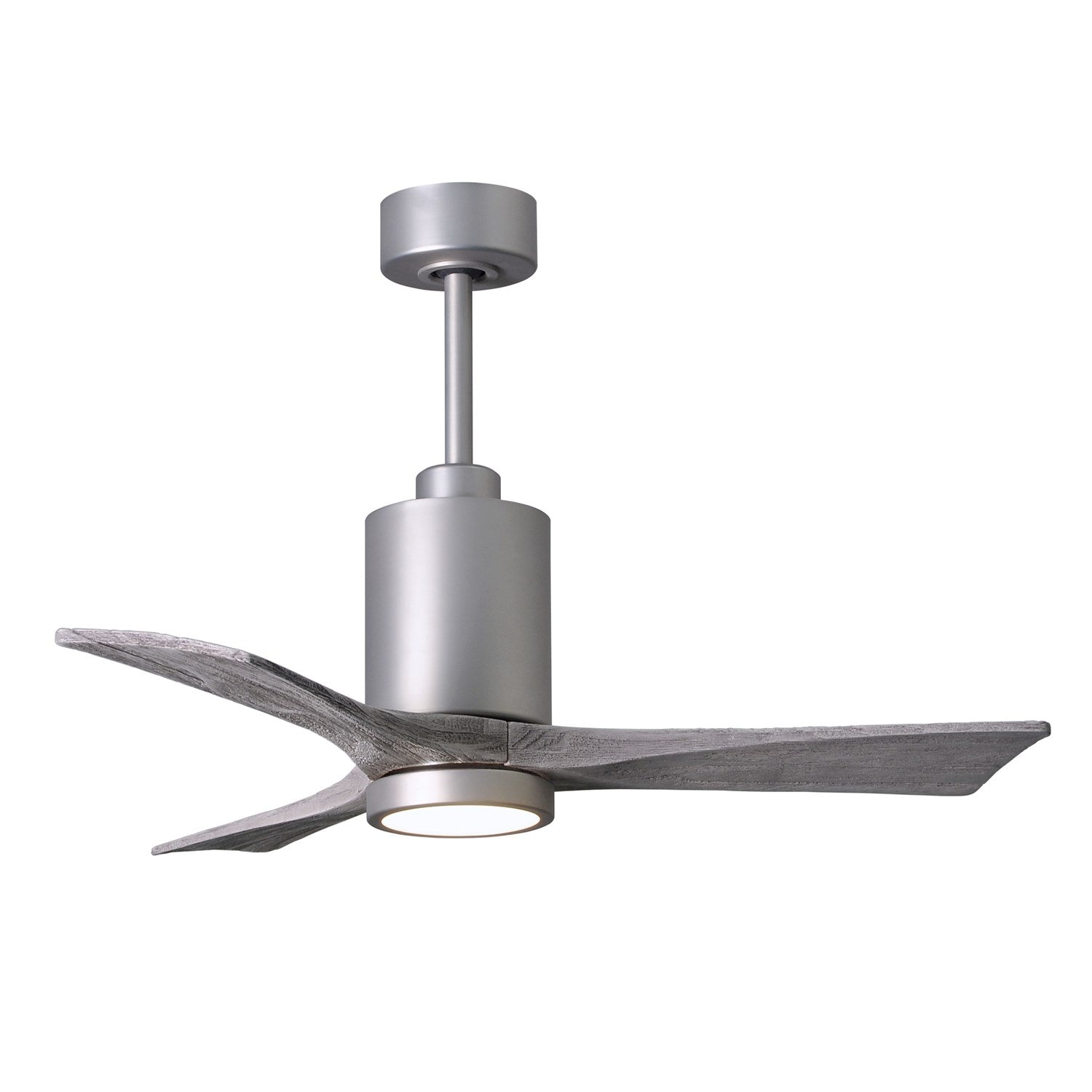 Three Bladed Paddle Fan In Brushed Nickel.  Led Light Kit. by Matthews Fan Company
