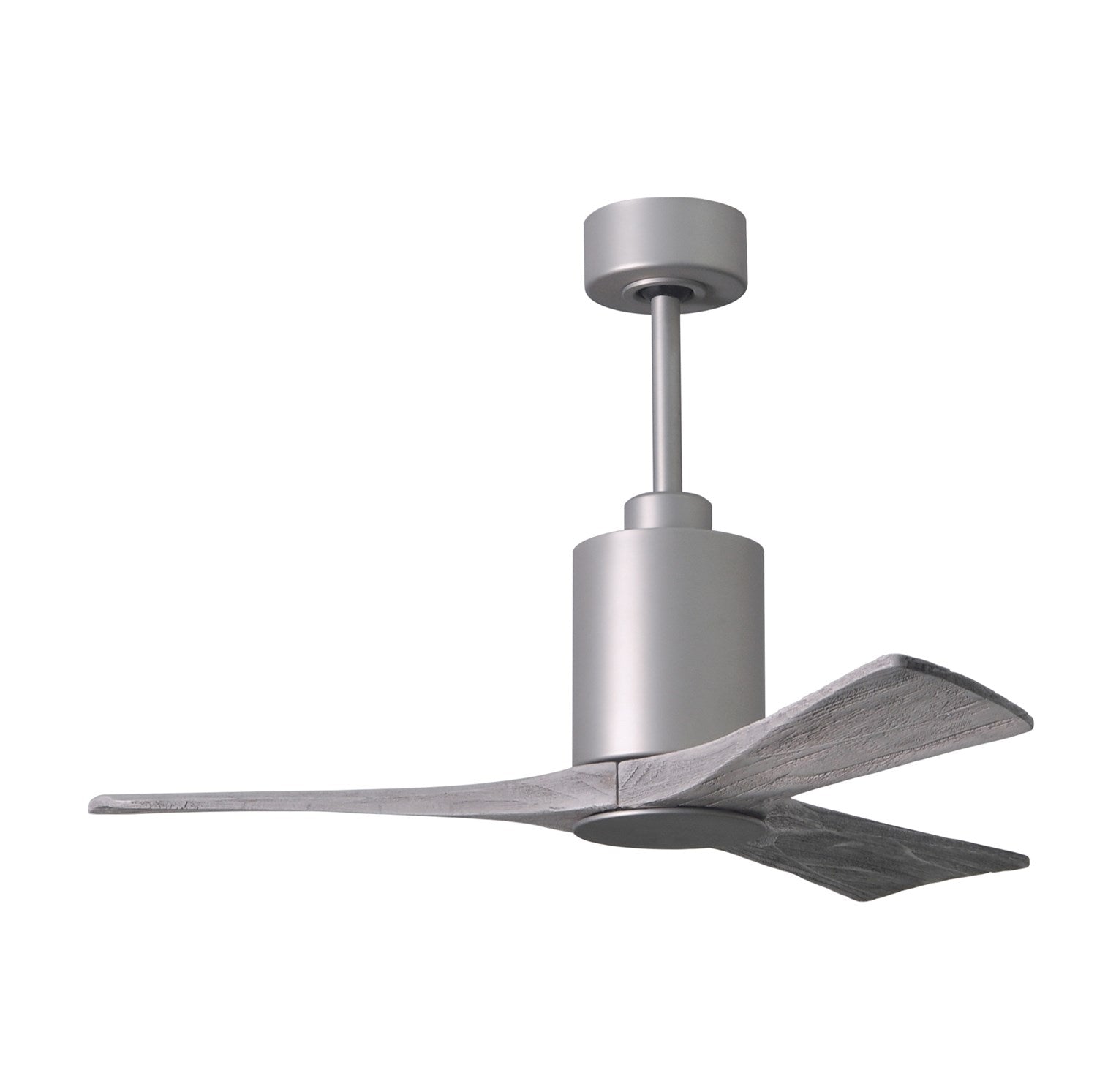 Three Bladed Paddle Fan In Brushed Nickel.  Led Light Kit.