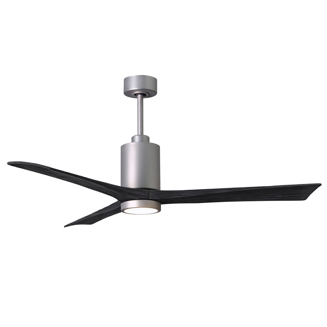60in Ceiling Fan In Brushed Nickel And Matte Black Blades by Matthews Fan Company