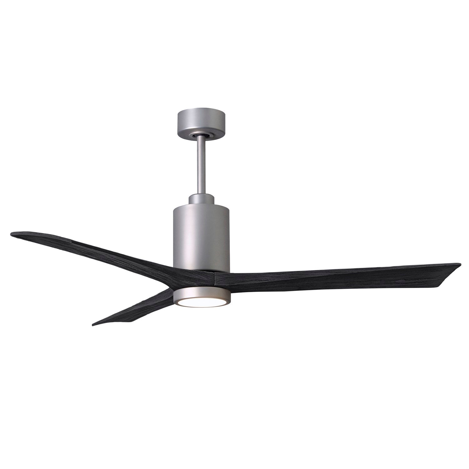 60in Ceiling Fan In Brushed Nickel And Matte Black Blades by Matthews Fan Company