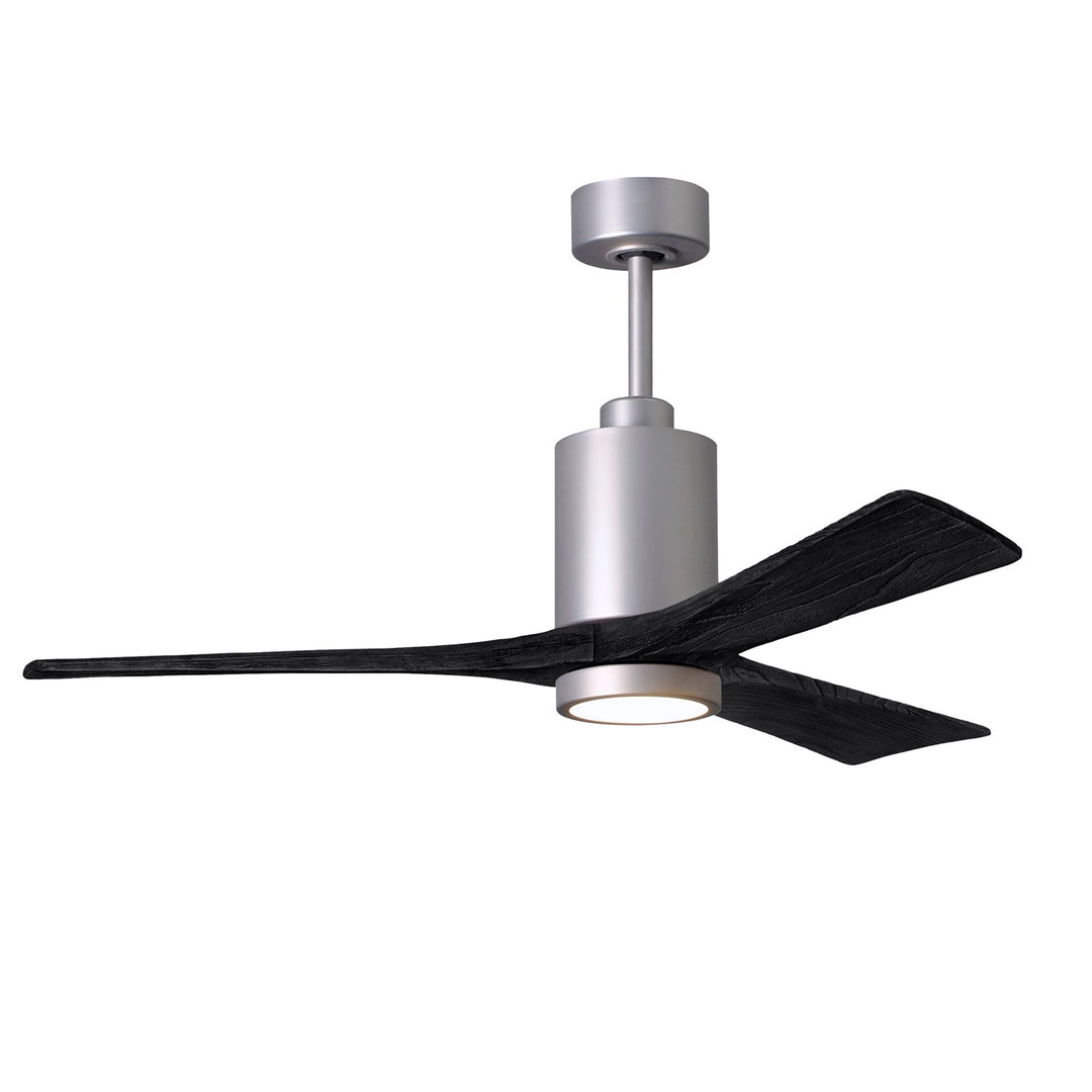 52in Ceiling Fan In Brushed Nickel And Matte Black Blades by Matthews Fan Company