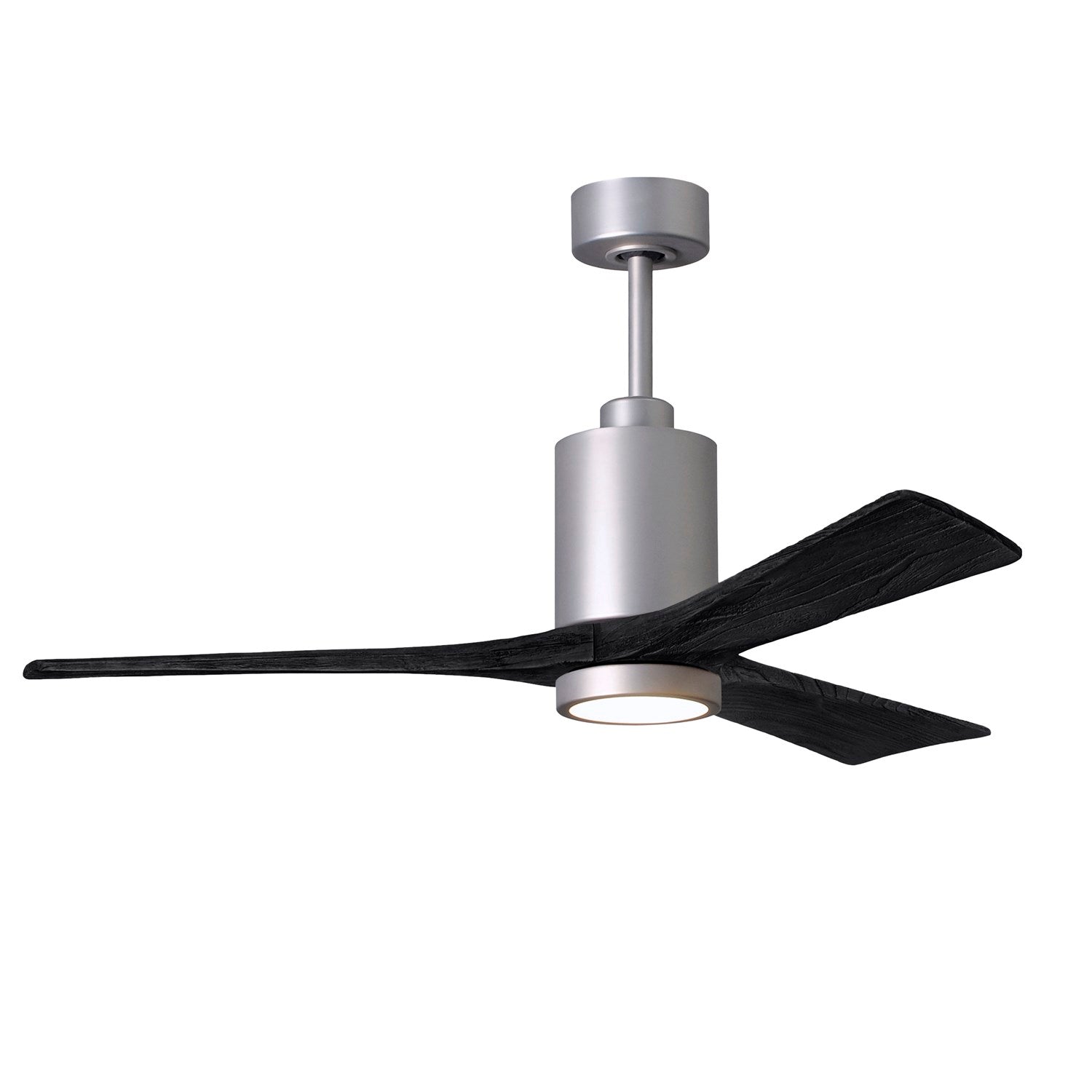 52in Ceiling Fan In Brushed Nickel And Matte Black Blades by Matthews Fan Company