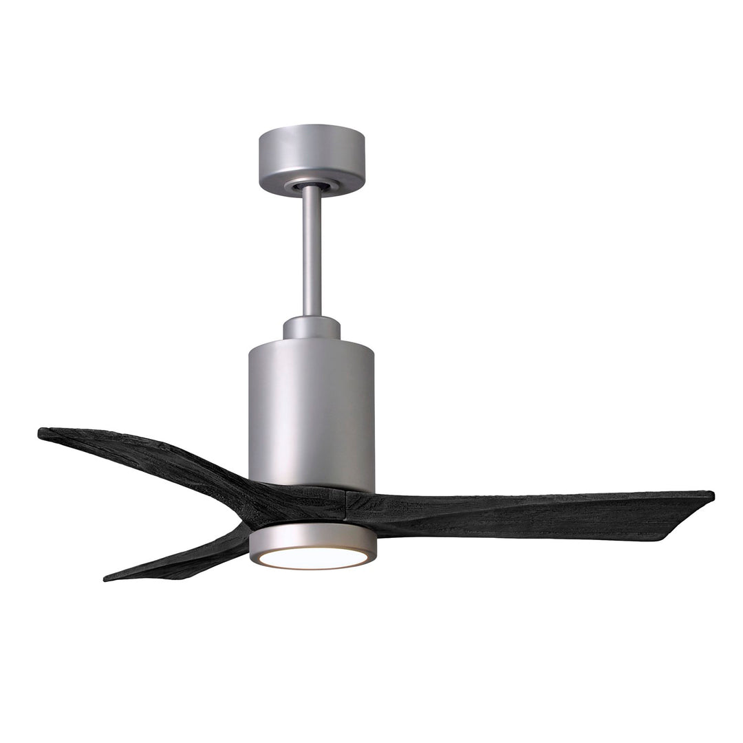 42in Ceiling Fan In Brushed Nickel And Matte Black Blades by Matthews Fan Company