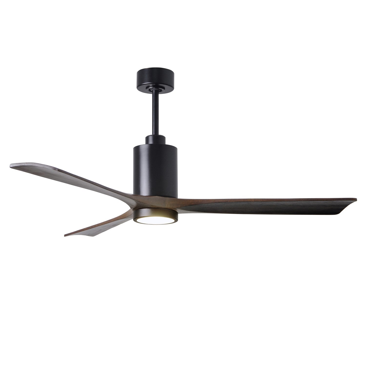 Three Bladed Paddle Fan In Matte Black.  Led Light Kit. by Matthews Fan Company