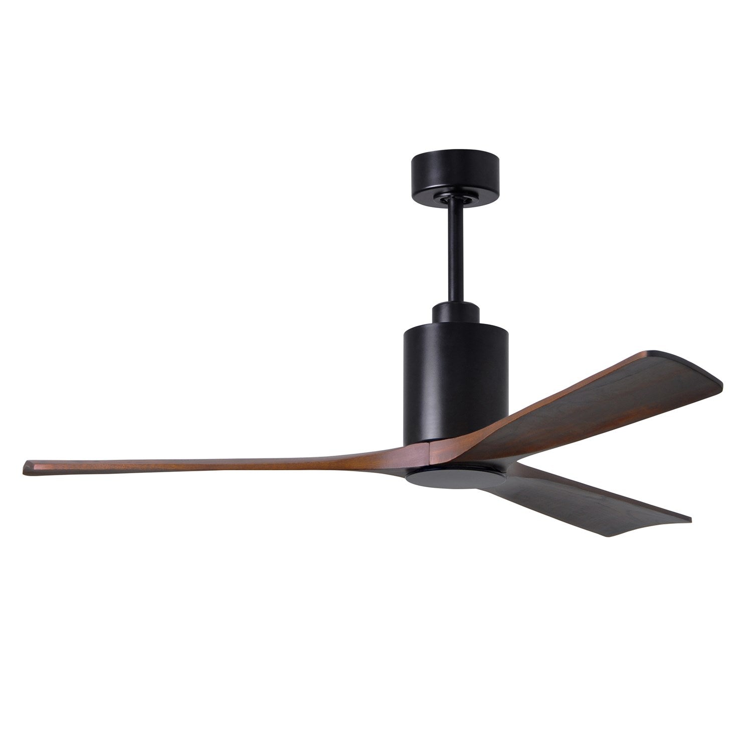 Three Bladed Paddle Fan In Matte Black.  Led Light Kit.