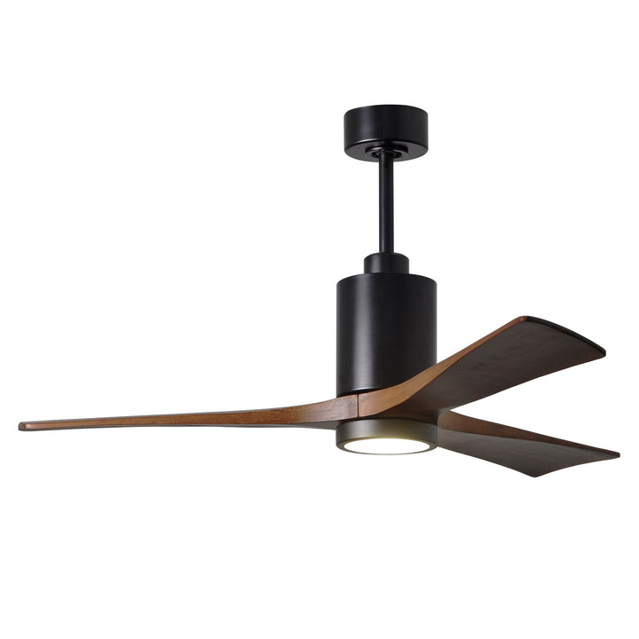 Three Bladed Paddle Fan In Matte Black.  Led Light Kit. by Matthews Fan Company