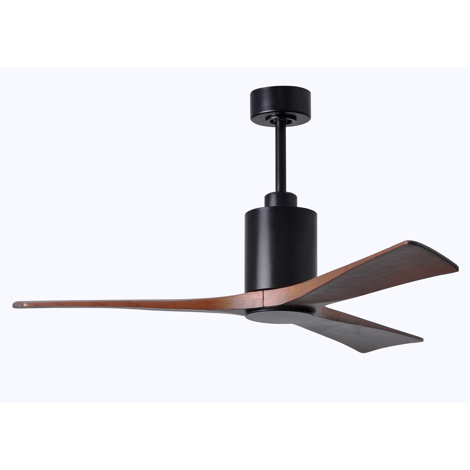 Three Bladed Paddle Fan In Matte Black.  Led Light Kit.