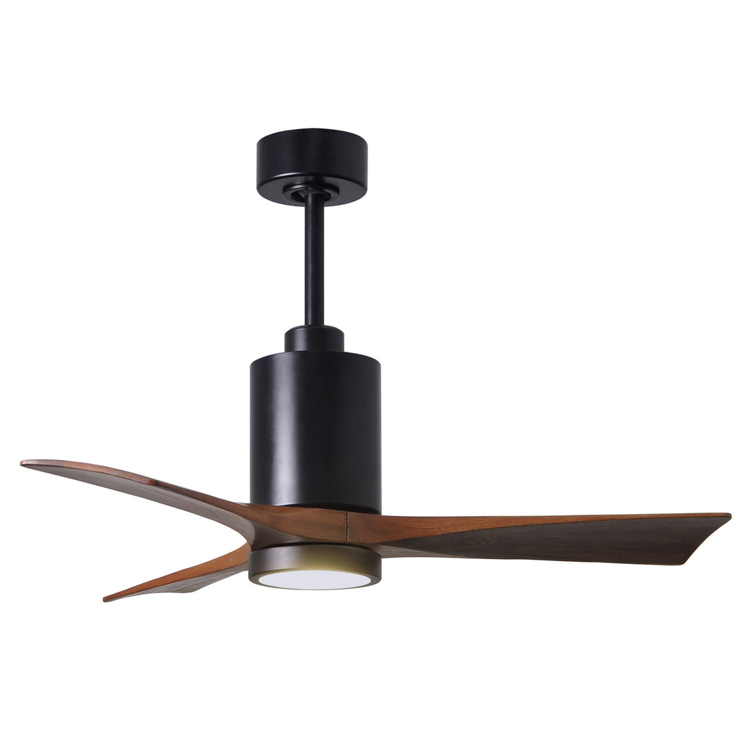 Three Bladed Paddle Fan In Matte Black.  Led Light Kit. by Matthews Fan Company