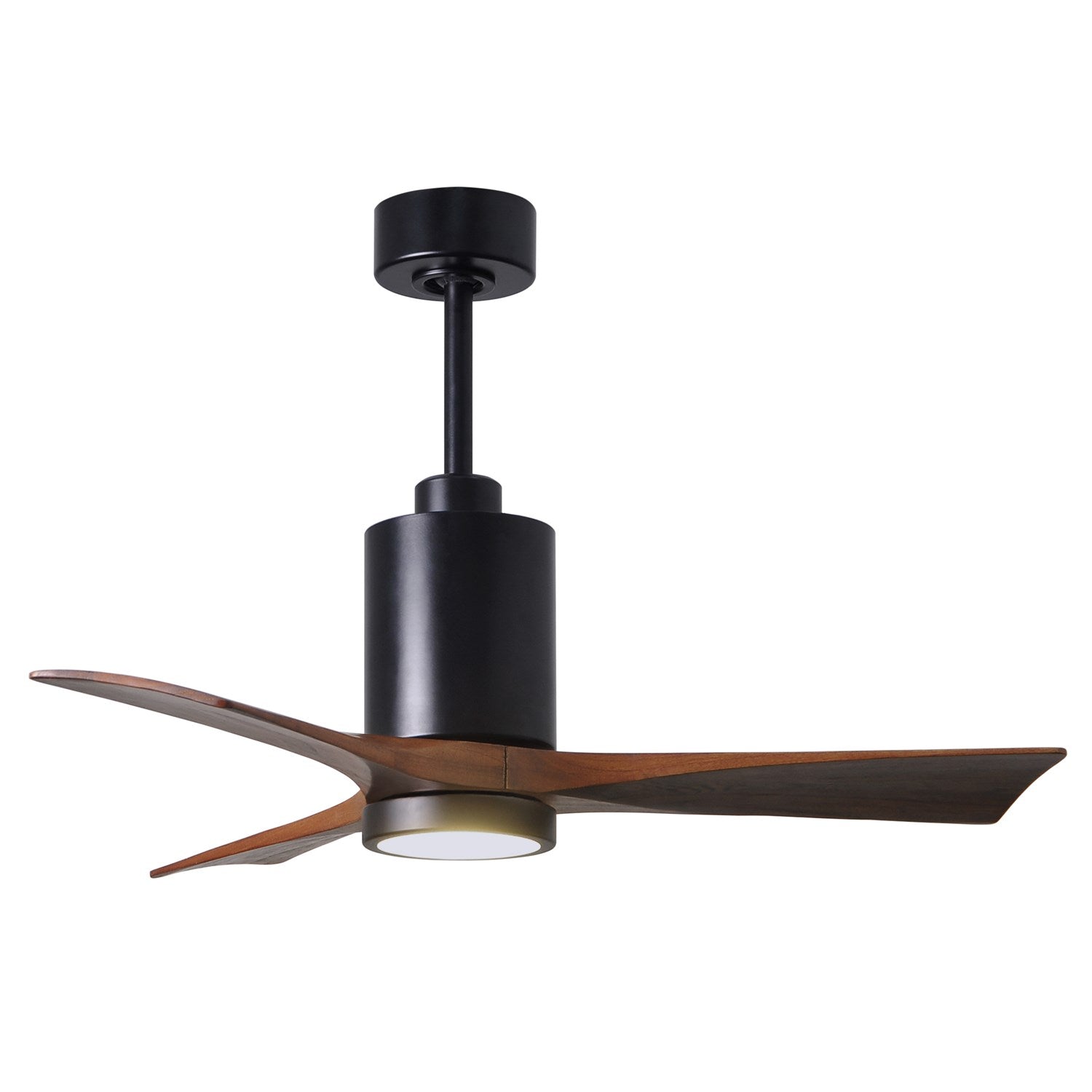 Three Bladed Paddle Fan In Matte Black.  Led Light Kit. by Matthews Fan Company
