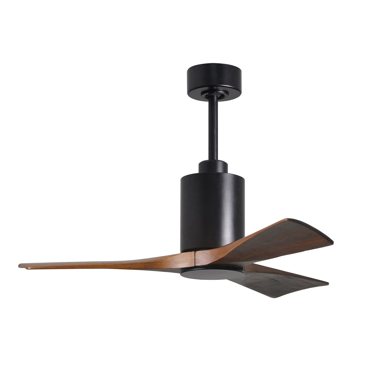 Three Bladed Paddle Fan In Matte Black.  Led Light Kit.