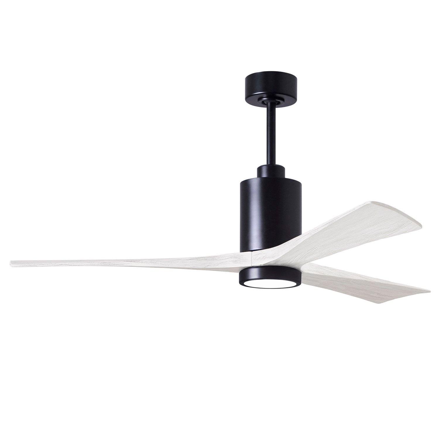 60in Ceiling Fan In Matte Black And Matte White Blades by Matthews Fan Company
