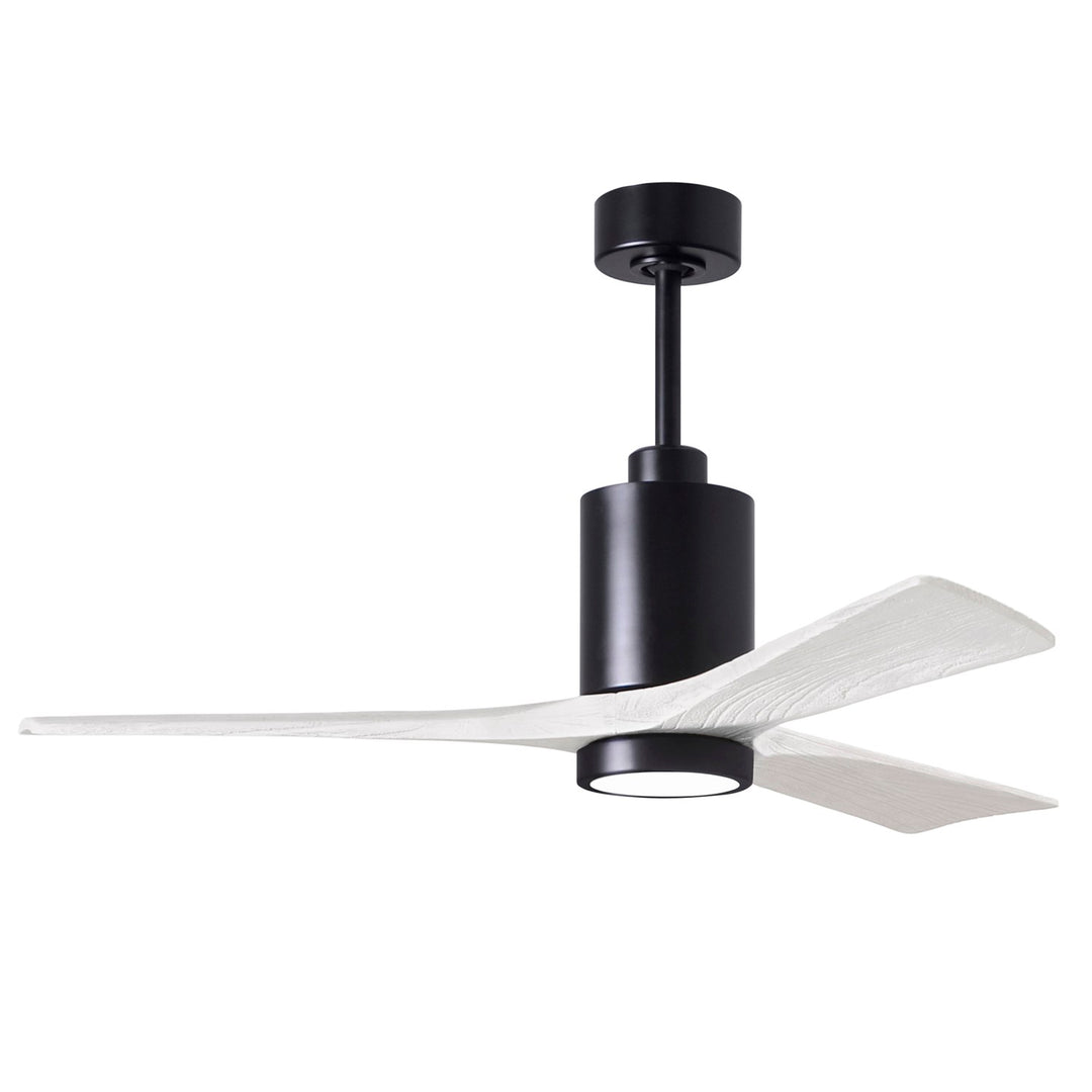 52in Ceiling Fan In Matte Black And Matte White Blades by Matthews Fan Company
