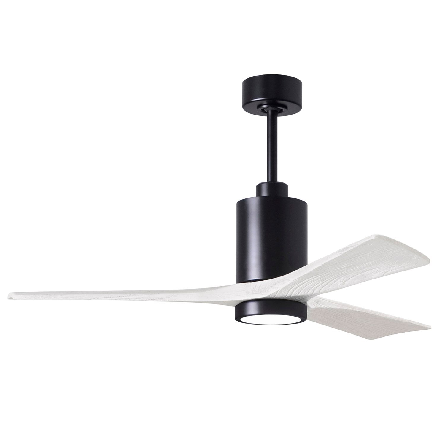 52in Ceiling Fan In Matte Black And Matte White Blades by Matthews Fan Company